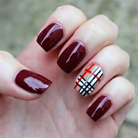 nail art burberry|Burberry nails images.